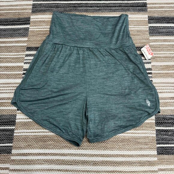 Free People Movement Sublime Rebound Shorts Relaxed Mid Rise Frosted Pine Small - Picture 1 of 14